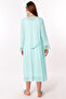 Effortt Turquoise Maternity Nightgown Set with Dressing Gowns - 3