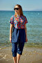 Parachute Short Sleeve Semi-Closed Swimsuit with Front Cover Nurel R2601 - 4