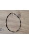 Atlas Wooden Beaded Blue Glass Detailed Unisex Necklace 50+5 cm Boxed Gift - 4