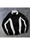 Unisex Parachute Fabric Oversize Digital Printed Black Windbreaker Raincoat Thin Jacket - 2
