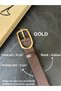 Mason Oval Gold Buckle Belt Waist Belt Jacket Belt Dress Belt Trouser Belt - 3
