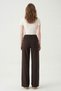 Brown Buttoned Wide Leg Trousers 8450A - 3