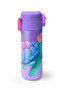 Kids Light Pink Blue Turtle Patterned Steel Thermos with Straw and Direct Drinking 500 ml 31808 - 6