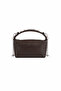 Women's Mini Size Studded Hand and Shoulder Bag with Cross Strap - Brown - 2
