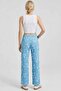 2 Pieces Comfortable Fit High Waist Wide-Leg Viscose Mix Women's Trousers - 4