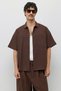 Relaxed Fit Oversize Shirt and Super Baggy Pants Set in Brown - 3