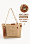 4-in-1 Set - Straw Beach Bag Large Size - Detachable Mini Bag & Leather Accessory Women's Shoulder Bag - 2