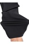 Black High Waist Gathering Diving Fabric No Show Side Seamless Women's Premium Scuba Daily Sports Leggings - 7