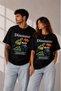 Unisex Large Size Oversize Dinosaur Printed Premium 100% Cotton Crew Neck T-Shirt - 2