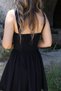 Black Thick Strap Pleated Mini Dress - 4