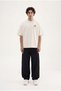 Men's Stone Slogan Printed Oversize T-Shirt Space Gray - 4