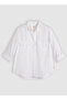 Elaine Utility Women's White Linen Shirt - 4