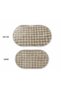 Bubble Embossed Color Beige Soft Plush Bathroom Rug Set of 2 Non-Slip Base Washable Without Fringe 50X80(Oval)60X100(Oval) - 2