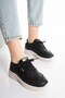 Women's Black Daily Comfortable Walking Shoes - 2