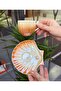 6-Piece Pearl Porcelain Coffee Cup Orange - 4