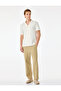Cotton Pocketed Elastic Waist Lace-Up Trousers