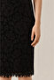 Black Lace Midi Skirt - 4