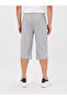 Men's Gray Knee Length Long Pocket Combed Cotton Shorts & Bermuda Capri Summer Cotton Slim Fit Printed - 5