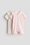 2-pack frill-trimmed cotton sleepsuits - 4