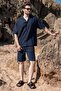 Navy Blue Basic Men's Shorts Set 6729 - 2
