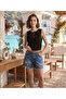 Women's Black & White Color Options Crochet Blouse - 4