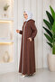 Honeycomb Fabric Ribbed Hooded Sports Hijab Ferace - 2