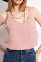 Dried Rose Linen Look Women's Blouse - With Strap, ARM-24Y001064 - 4