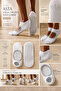 Women's Asta Yoga / Pilates Step Socks White - 4