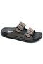 Kocamanlar 6001 Orthopedic Men's Slippers Brown