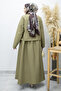 Gold Snap Fastener Skirt Set Tsd260156 Green - 7
