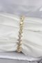 Brass Gold Color Clover Model Row of Zircon Stones Women's Bracelet - 2