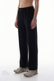 Black Modal Straight High Waist Pants