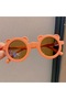Yellow Sun Glasses Retro Girls Boys Children Baby Nordic Round Frame Matte Sunglasses - 2
