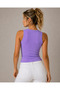 Women's Halter Neck Ribbed Crop Blouse - 2