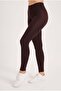 Women's Raised Footless Pantyhose Brown