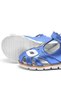 Genuine Leather Navy Blue Patent Leather Velcro Baby Girl Sandals - 7