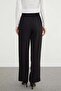 Elastic Waist Buttoned Palazzo Pants - 6