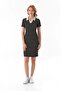 Striped Polo Neck Lycra Dress - 4