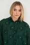 Stone-Embroidered Tassel Casual Shirt - 7
