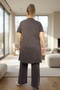 Soft Viscose Jacket Cycling Collar Short Sleeve Bluz Waist with Elastic Pants Set of 3 - 7