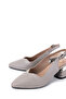 Women's Genuine Leather Mink Heeled Shoes - 3