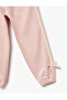 Cotton Elastic Waist Bow Detailed Hooded Jogger Sweatpants - 5