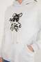 3 Thread Teddy Bear Embroidered Pocket Hooded Oversize Sweatshirt - 4