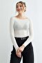 Boat Neck Transparent Blouse