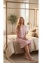 Angelique Bamboo Fabric Short Sleeve Nightgown with Lace and Button Detail 22547-22548 - 2