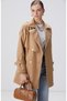Bej Kruvaze Trench Coat - 6