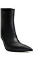 Women's Black Leather Boots - 6
