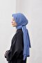 Bamboo Pleated Shawl Blue - 2