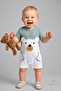 Baby Boy Teddy Bear Printed Short Sleeve 100% Cotton Summer Baby Romper Newborn Daily Romper 0-9 Months - 6