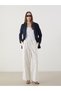 Trendlucky Women's Striped Linen Blend Trousers with Elastic Waist